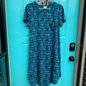 Blue and black LuLaRoe Carly. Excellent condition, size Large